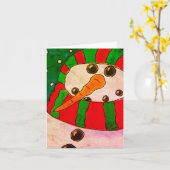 Funky Abstrakt Snowman Karte (Gelbe Blume)