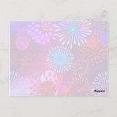 Funky Abstrakt Sparkle Shine Blume Petals Postkarte (Rückseite)