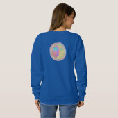 Funky Abstrakt Sun Face Wearable Art Sweatshirt (Schwarz voll)
