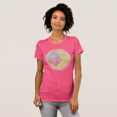 Funky Abstrakt Sun Face Wearable Art T-Shirt (Vorne ganz)