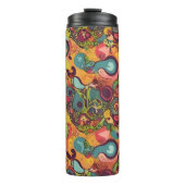 Funky Abstrakt Thermosbecher (Vorderseite)