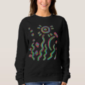 Funky Abstrakt Wearable Art Sweatshirt (Vorderseite)