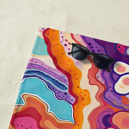 Funky Abstrakte Agate Geode Pattern Strandtuch (Beispiel)