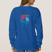 Funky Abstrakte Blume Art to Wear Sweatshirt (Rückseite)