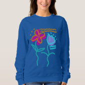 Funky Abstrakte Blume Art to Wear Sweatshirt (Vorderseite)