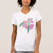 Funky Abstrakte Blume Kunst zu tragen T-Shirt (Vorderseite)