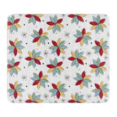 Funky Abstrakte Blume Mitte des Jahrhunderts Schneidebrett (Vorderseite)