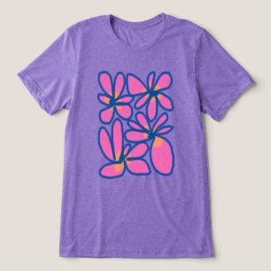 Funky abstrakte Blumen Wearable Art Tri-Blend Shirt