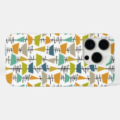Funky Abstrakte Formen Retro Mitte Jahrhundert Case-Mate iPhone Hülle (Rückseite (Horizontal))