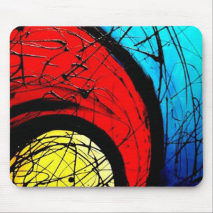 Funky abstrakte Kreis-Kunst Mousepad
