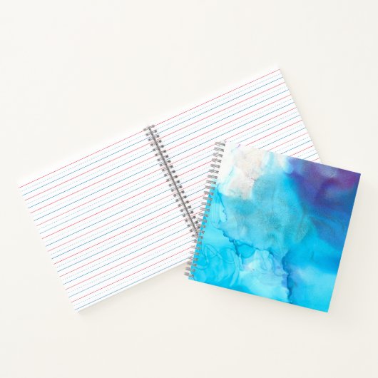 Funky abstrakte pastelfarbene Alkoholtupfer Notizblock (Innenseite)