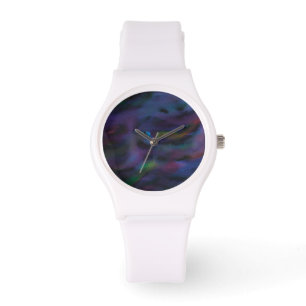 Funky abstrakte Smokey-Purpurfarben Armbanduhr