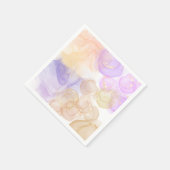 Funky abstrakte Sommer-lila-gelbe Farben Serviette (Ecke)