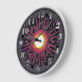 Funky Abstrakte Sun raays Wall Clock Große Wanduhr (Winkel)