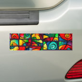 Funky abstrakte Wirble Kunst Autoaufkleber (Auf Auto)