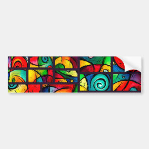 Funky abstrakte Wirble Kunst Autoaufkleber