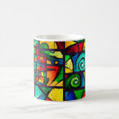 Funky abstrakte Wirble Kunst Kaffeetasse (Mittel)