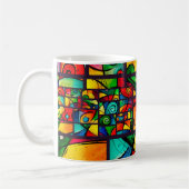 Funky abstrakte Wirble Kunst Kaffeetasse (Links)