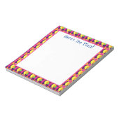 Funky Abstrakter Boho Art Planner Notizblock (Rotiert)