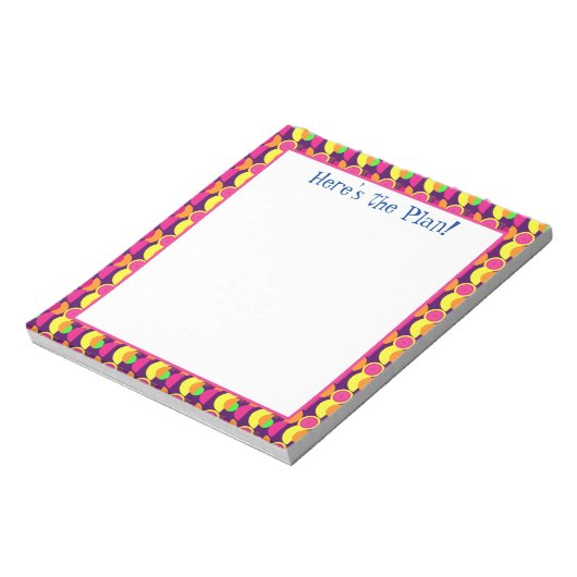 Funky Abstrakter Boho Art Planner Notizblock (Rotiert)