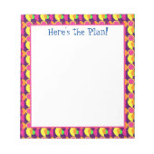 Funky Abstrakter Boho Art Planner Notizblock (Vorderseite)