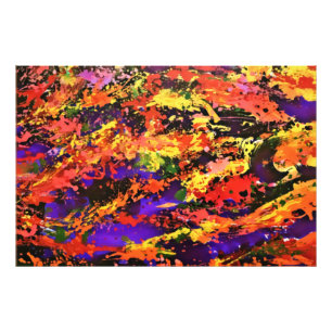 Funky Abstrakter Regenbogen Paint Shop Fotodruck