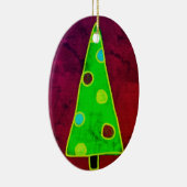Funky Abstrakter Weihnachtsbaum Keramik Ornament (Rechts)