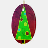 Funky Abstrakter Weihnachtsbaum Keramik Ornament (Links)