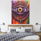 Funky Abstraktes Auge Leinwanddruck (Insitu (Schlafzimmer))
