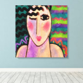Funky Abstraktes Digitalbild einer Frau Leinwanddruck (Insitu (Holzboden))