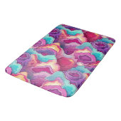 Funky Abstraktes, farbenfrohes Patternbad Badematte (Schrägansicht)