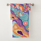 Funky Abstraktes, farbenfrohes Patternbad Badhandtuch Set (Insitu)