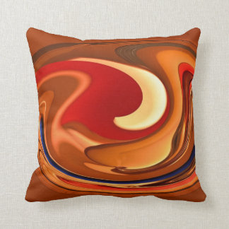 Funky abstraktes gebranntes orange Rotthrow-Kissen Kissen