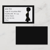 Funky Afro-Frauen-Silhouette-Geschäfts-Karte Visitenkarte (Vorne/Hinten)