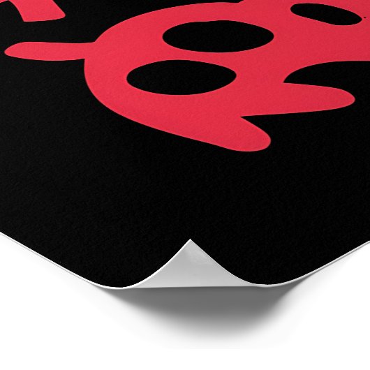 Funky Alien Dragon Yellow - Neon Pop Art Creator Poster (Ecke)