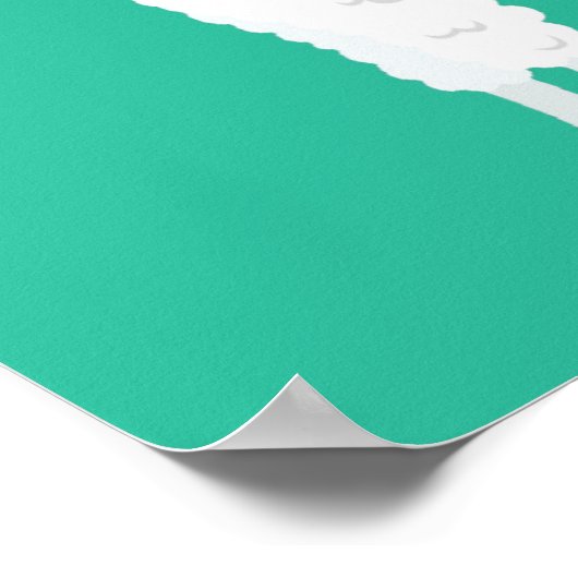 Funky Alpaca drama llama Poster (Ecke)