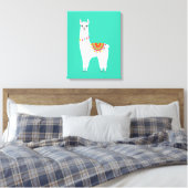 Funky Alpaca Lama Drama süße Tier Leinwanddruck (Insitu (Schlafzimmer))