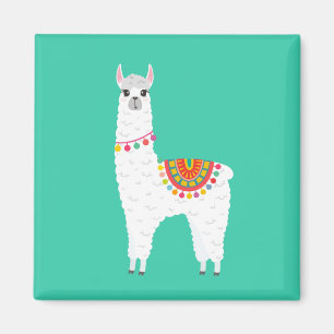Funky Alpaca Lama Drama süße Tier Magnet