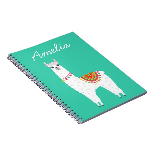 Funky Alpaca Lama Drama süße Tier Notizblock (Rechte Seite)