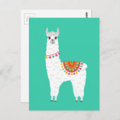 Funky Alpaca Lama Drama süße Tier Postkarte (Vorne/Hinten)