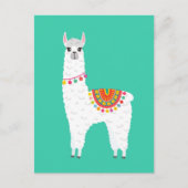 Funky Alpaca Lama Drama süße Tier Postkarte (Vorderseite)