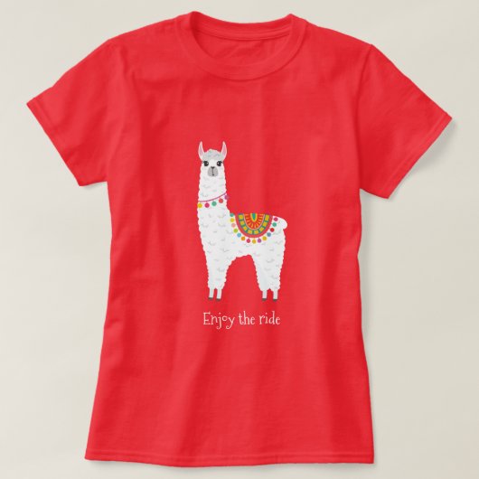 Funky Alpaca Lama Drama süße Tier T-Shirt (Design vorne)