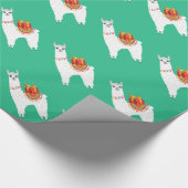 Funky Alpaca niedliches Lama Geschenkpapier (Ecke)