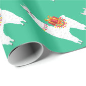 Funky Alpaca niedliches Lama Geschenkpapier (Rolleneckpunkt)
