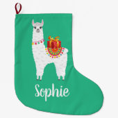 Funky Alpaca niedliches Lama Großer Weihnachtsstrumpf (Vorderseite)
