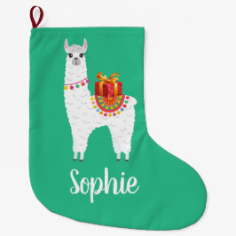 Funky Alpaca niedliches Lama Großer Weihnachtsstrumpf