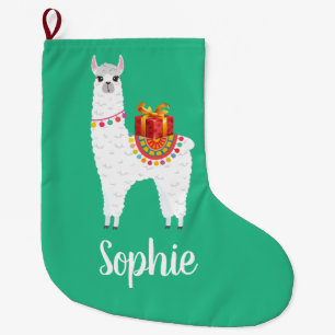 Funky Alpaca niedliches Lama Großer Weihnachtsstrumpf