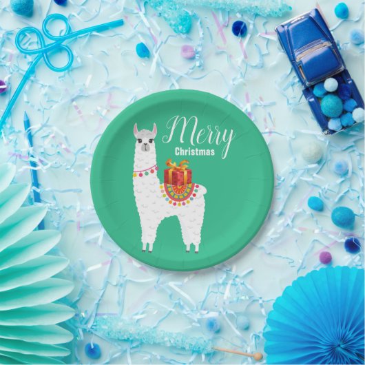 Funky Alpaca niedliches Lama Pappteller (Party)