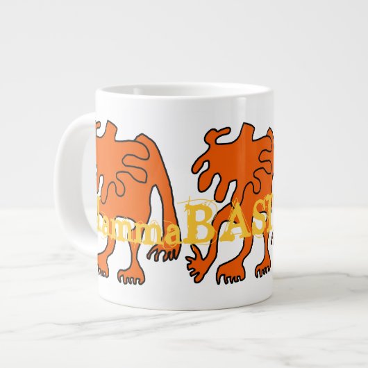 Funky Amoeba Design Jumbo Tasse! Jumbo-Tasse (Vorderseite Links)