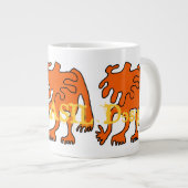 Funky Amoeba Design Jumbo Tasse! Jumbo-Tasse (Vorderseite Rechts)